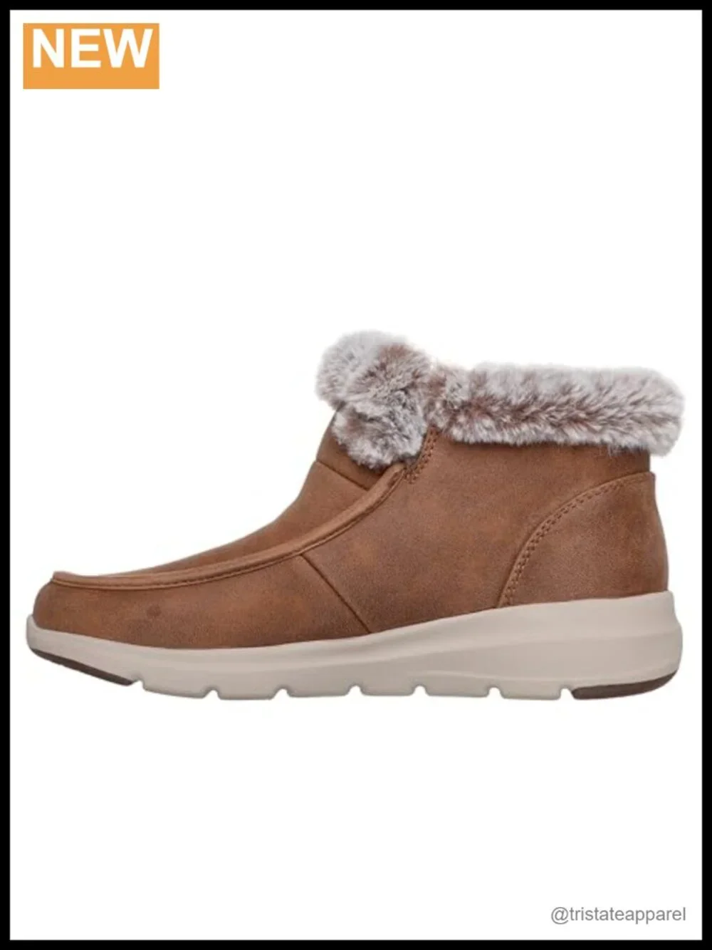 Hands Free Slip-ins Snow Boots Faux Fur Water Repellent Ankle Booties Winter
